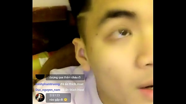 Domestic boy strokes 18cm cock and sees blued face