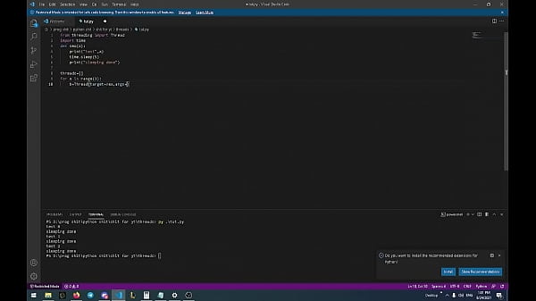 पजकॉन थ्रेडिंग ट्यूटोरियल