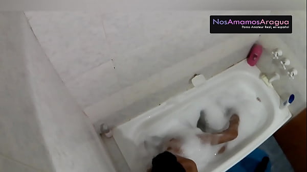 Hidden camera in the bath while teen masturbing the ass, her enter and fuck so hard