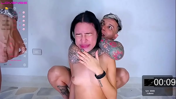 Jasmine places herself on the edge of the furniture face up fucking her deep throat