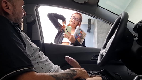 Risky masturbation on the street in public for hottie on the street!