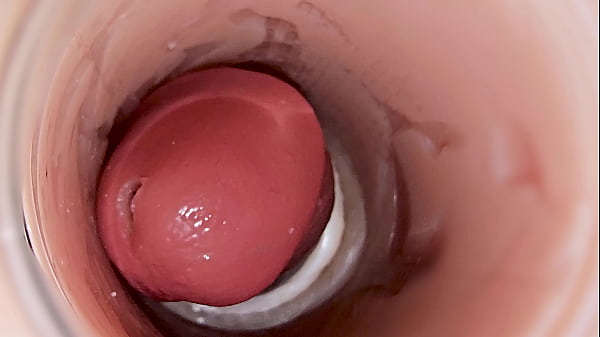 Camera inside deep pussy captures huge ejaculation of sperm