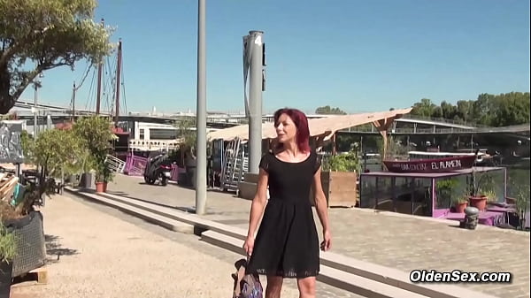 Redhead amateur MILF in lingerie fucked on a vaction