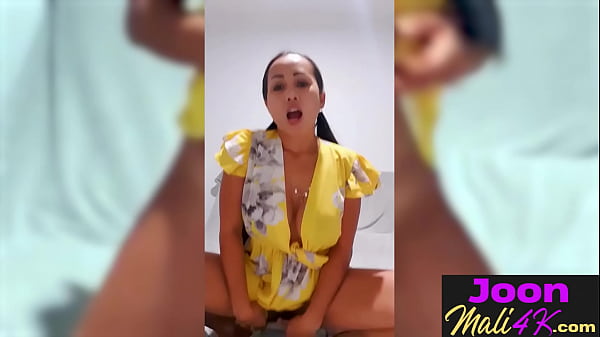 Hot masturbation after outdoor posing and big tits teen Joon Mali pleased herself