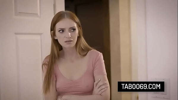 Beautiful redhead teen slut Maya Kendrick let her perv neighbor fuck her tight pussy