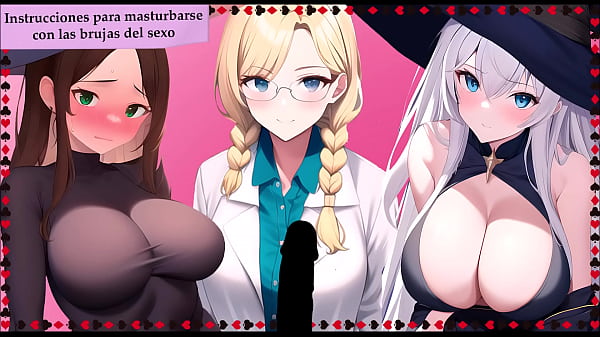 The witches of sex. Farewell orgy. JOI in Spanish.