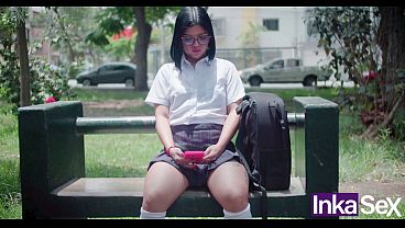 Innocent big-assed Latina schoolgirl is taken to a stranger's house with lies to fuck