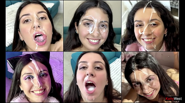 Compilation de sperme sur le visage, sperme dans la bouche, déglutition de sperme, beaucoup de sperme sur le visage