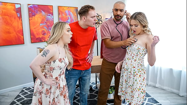 Stepbrothers Learning a Lesson in Female Anatomy from One Another'_s Stepsisters - Swapsister