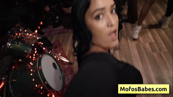 Brunette slutty teen takes massive cock between her natural big boobs and fuck it hard - Nia Bleu, Brett Maker