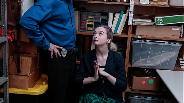 Officer Demands the Teen to Suck His Cock to Be Able to Leave the Store - Fuckthief