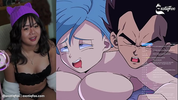HOT DRAGONBALL HENTAI REACTION CUTE ASIAN STREAMER ExotiqFox Solo Gooner Girl Masturbation Hentai Reaction Funny Vegeta Bulma