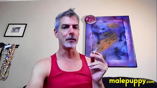 Nasty old man Richard Lennox jerks off in the tub and blows cigarette smoke in your face