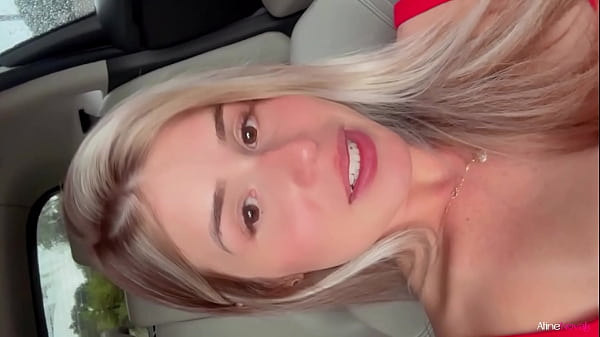 With her pussy dripping, naughty blonde masturbates until she cums - Aline Novak