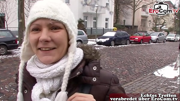 S&auml_chsian German teen persuaded on the street for sex casting