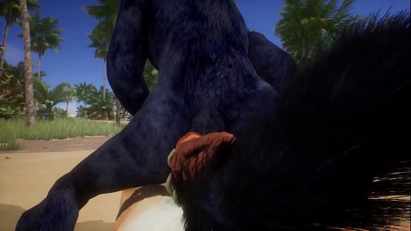 POV tiger fucks wolf - wildlife