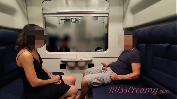 Dick flash - I pull out my cock in front of a teacher in the public train and and help me cum in mouth 4K - it'_s very risky Almost caught by stranger near - MissCreamy
