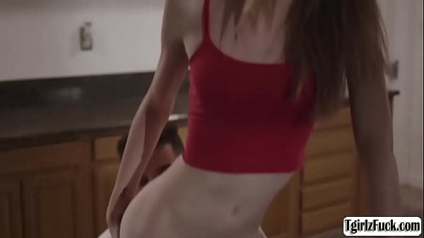 Straight guy fucks small tits transsexual Crystal Thayers ass