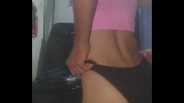 Little girl in tight leggings with a toy in her ass