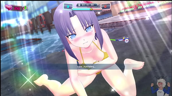 Wet girls in the water park fuck (Senran Kagura)