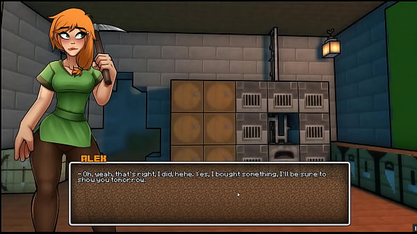 HornyCraft [parodia del gioco Hentai PornPlay] Ep.1 un'armatura sexy bikini dorata per Alex